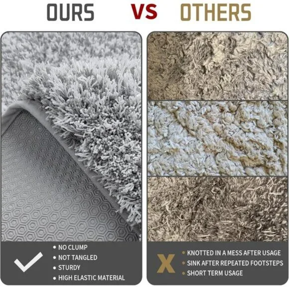 New 24x17 Bathroom Rug, Soft Plush Non-Slip Washable Mat for Shower & Sink Area - Picture 3 of 8